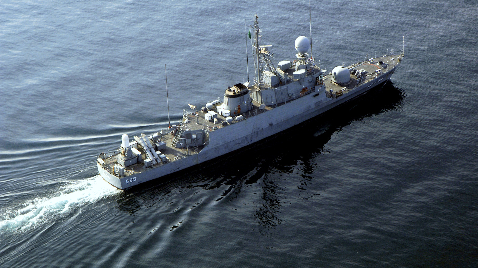 The Saudi Missile patrol boat the Oqbah.