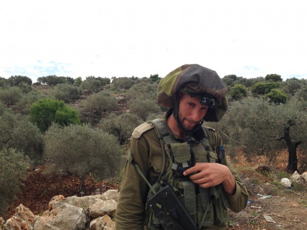 Israeli commander who blocked the writer’s entrance to the village of Kafr Qaddoum – as clashes were taking place – for over two hours. Credit: Mel Frykberg/IPS