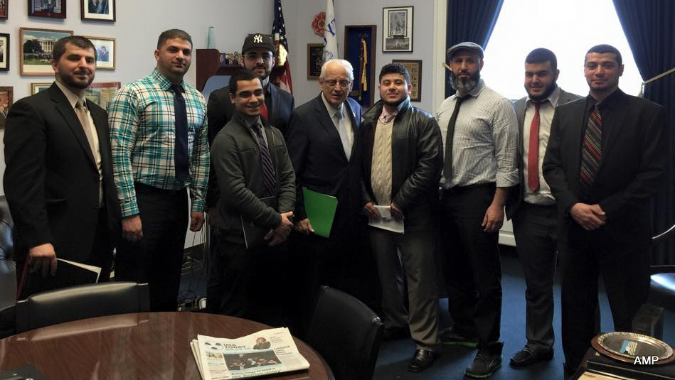 Volunteers from several chapters of the American Muslims for Palestine participated in nearly 50 meetings on Capitol Hill on April 13 and 14, 2015.