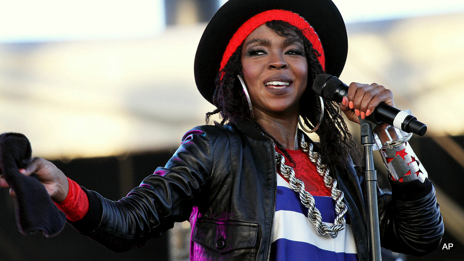 Lauryn Hill performing during the 12th Coachella