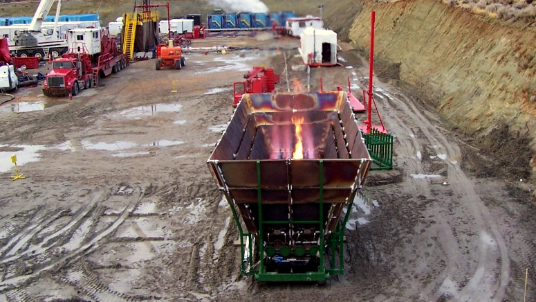 A fracking operation in Pinedale, Wyoming.