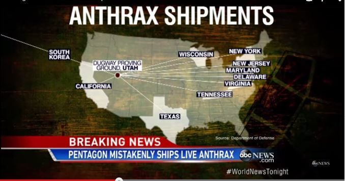 VIDEO: US Military Accidentally Ships Live Anthrax Spores To 9 States, South Korea