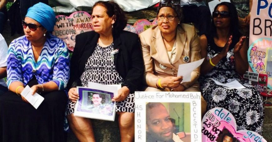 Mothers whose children have been killed by police gather in Washington, D.C. on Saturday. (Photo courtesy of Code Pink)