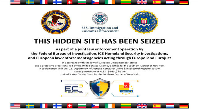 The homepage to Silk Road 2.0 was it was seized