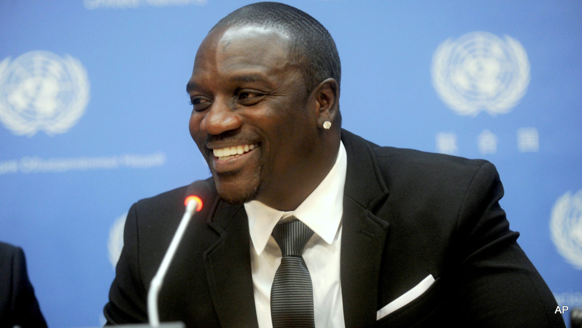 Akon is pictured visiting The United Nations. (NYC) Photo by: Dennis Van Tine/STAR MAX/IPx 5/20/15.