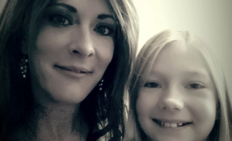 Amber Ostrom with her daughter, Georgia.