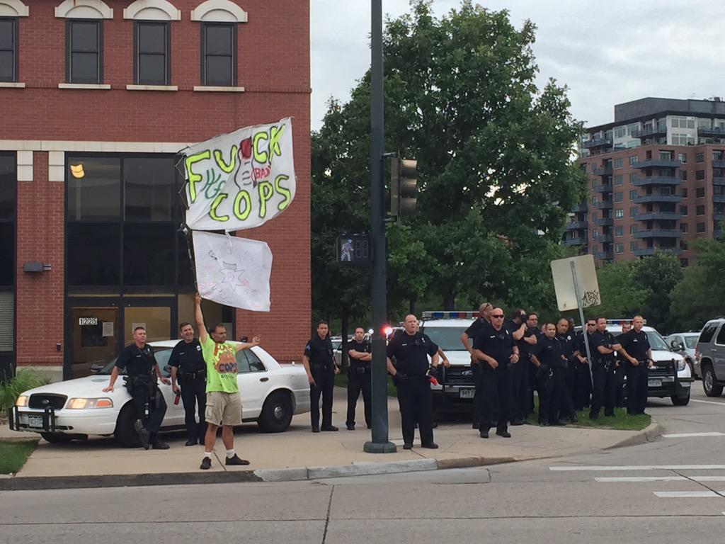 Activists protest the killing of Paul Castaway.  Denver, Colorado June, 20 2015.  Photo: Jesse Benn/Twitter
