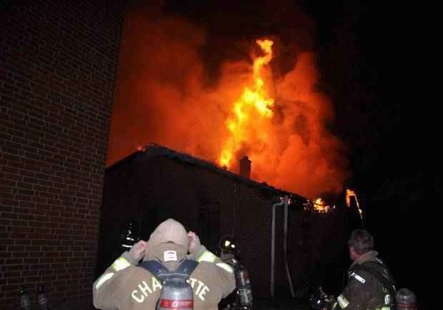 The fire at Charlotte's Briar Creek Road Baptist Church