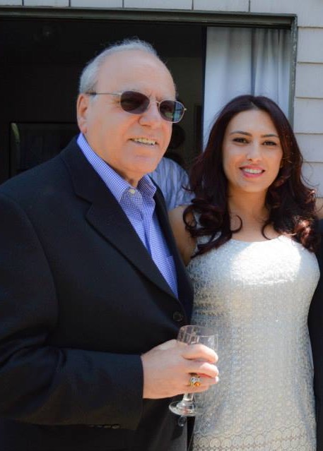Linda Khoury and her father George at her engagement party.