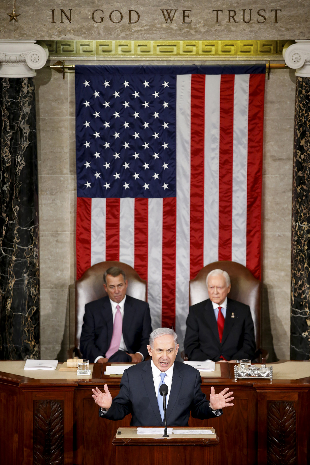 Israeli Prime Minister Benjamin Netanyahu speaks before a joint meeting of Congress on Capitol Hill in Washington, Tuesday, March 3, 2015. 