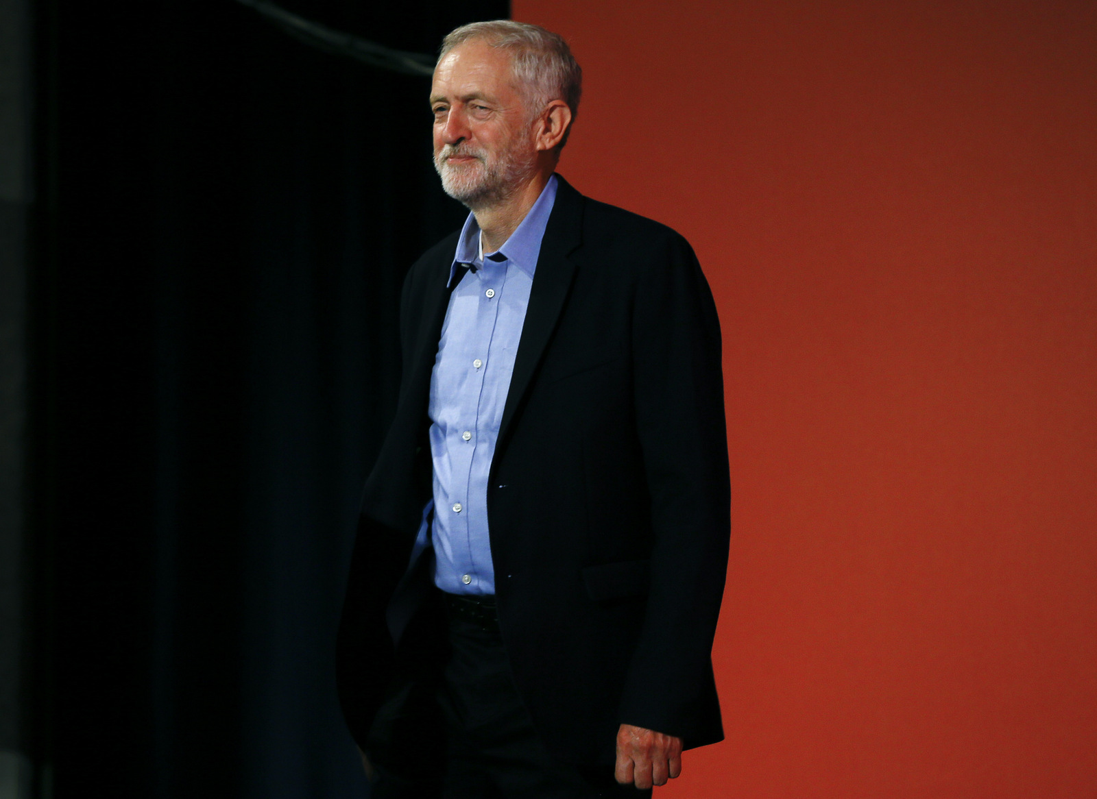 Jeremy Corbyn arrives at the Labour Party Leadership Conference in London, Saturday, Sept. 12, 2015. Corbyn will now lead Britain's main opposition party. (AP Photo/Kirsty Wigglesworth)