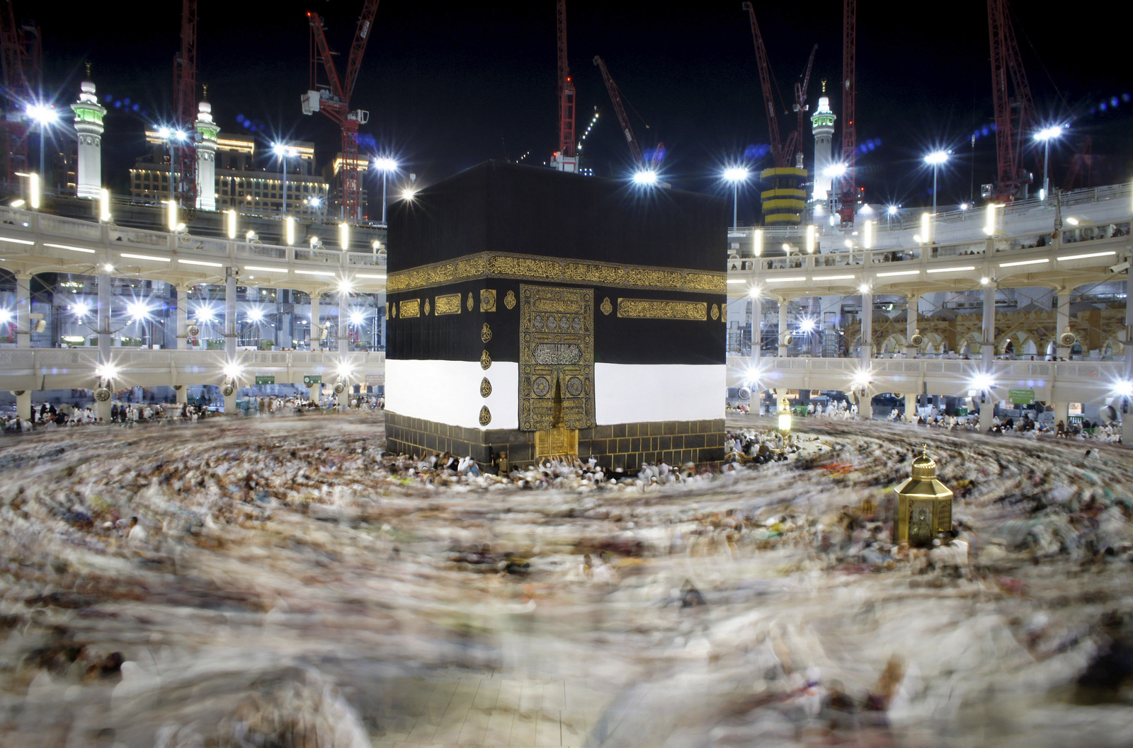 In this Wednesday, Sept. 9, 2015 photo, Muslim pilgrims circumambulate around the Kaaba, the cubic building at the Grand Mosque in the Muslim holy city of Mecca, Saudi Arabia. Thousands of Muslims from all over the world have arrived in Saudi Arabia for the annual hajj, or pilgrimage, to Mecca. Every Muslim is required to perform the hajj, or pilgrimage, to Mecca at least once in his or her lifetime if able to do so. (AP Photo/Amr Nabil)