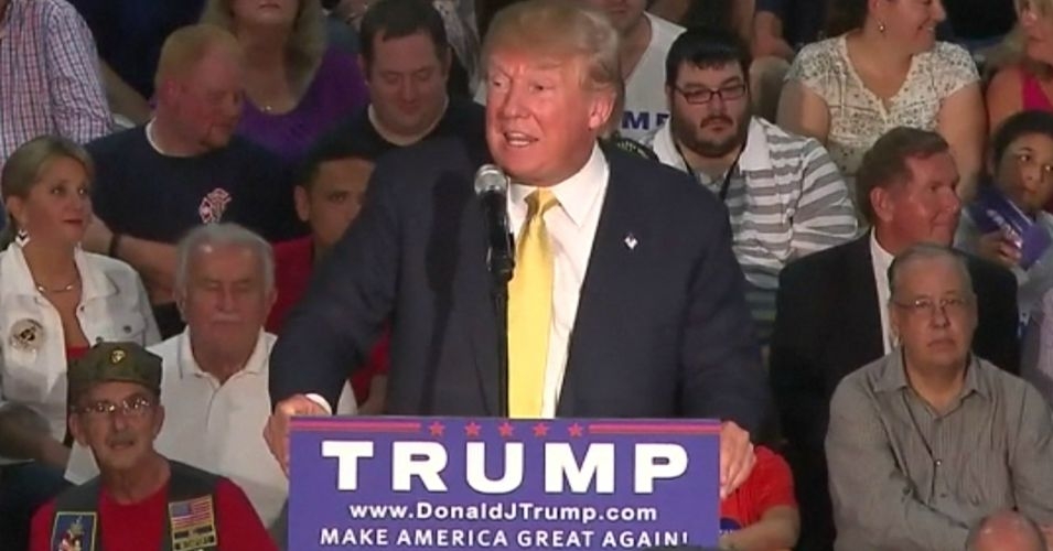 Republican presidential candidate Donald Trump is being criticized for his response to a question about Muslim and their "training camps," asked during a town hall event in New Hampshire on Thursday. (Image: Screenshot)