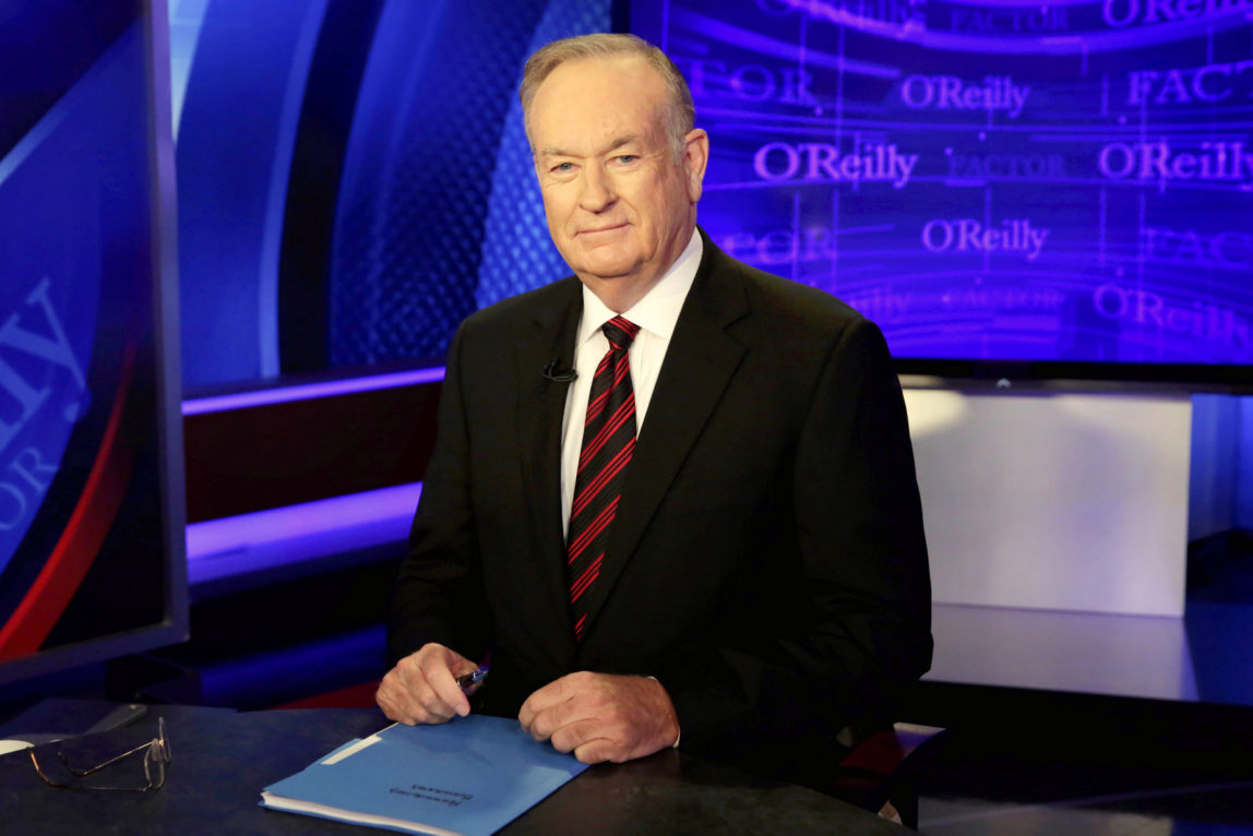 Host Bill O'Reilly of "The O'Reilly Factor" program, on the Fox News Channel, poses for photos, in New York, Thursday, Oct. 1, 2015. (AP Photo/Richard Drew)
