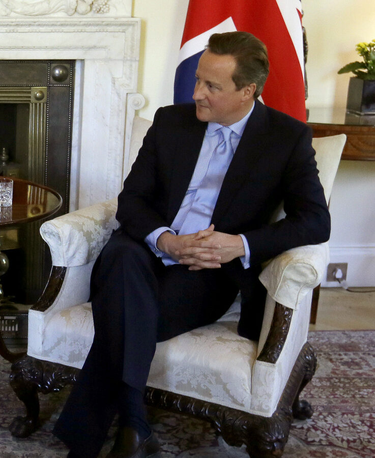 British Prime Minister David Cameron at 10 Downing Street in London, Friday Oct. 9, 2015. (AP Photo/Tim Ireland)