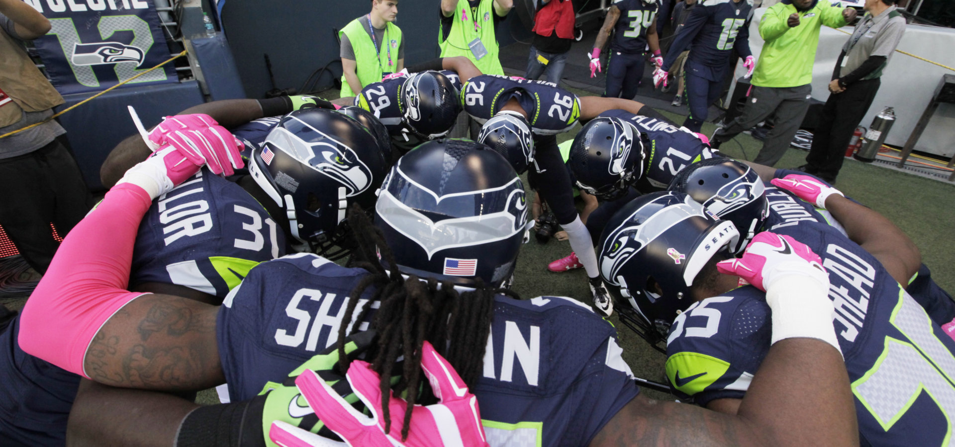 Pink Ribbons Appear On Handcuffs, NFL Helmets And Fracking Drill Bits