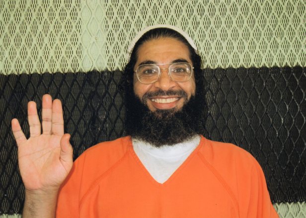 Shaker Aamer waves to the camera in 2012 (Photo via Reprieve)
