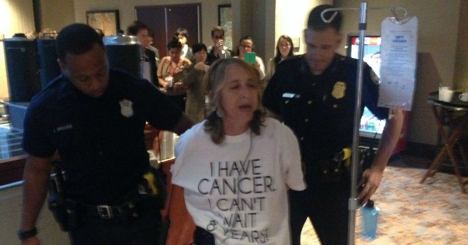 Protesting Big Pharma ‘Death Sentence,’ Cancer Patient Arrested Outside TPP Talks