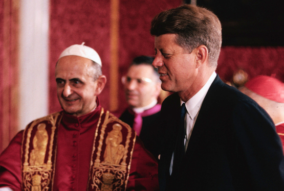 President John F. Kennedy (right).