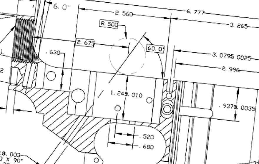  A portion of a downloadable blueprint that a 3D printer can use to build a gun. 