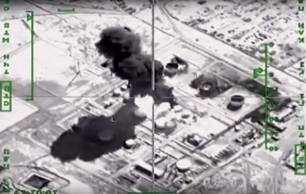 Russian warplanes attacked oil extraction, transport and refinement facilities in areas controlled by ISIS militants. (Russian Defense Ministry Press Service)