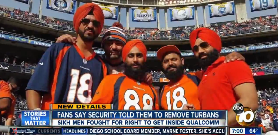 Sikh Fans Refused Entry To Chargers Stadium Because Of Their Turbans