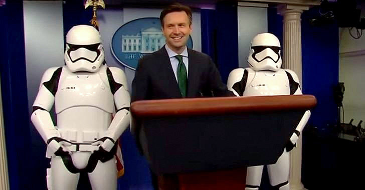 White House Holds Press Conference With Star Wars Stormtroopers