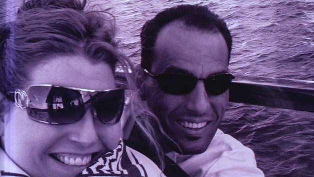 Ziad Abu Naim and his wife, Lisa Aimone.