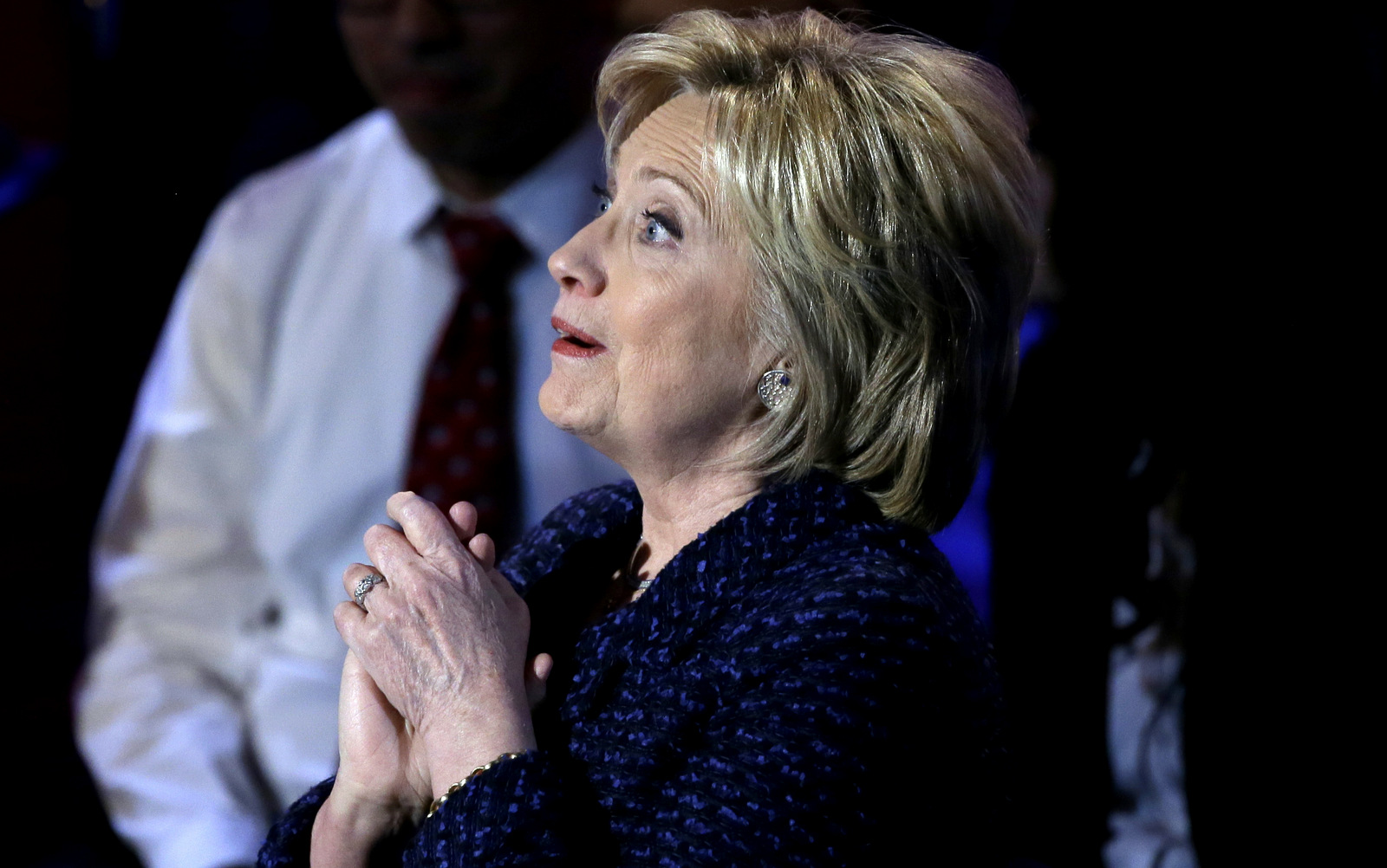 Democratic presidential candidate, Hillary Clinton gestures as she speaks during the Brown & Black Forum, Monday, Jan. 11, 2016, in Des Moines, Iowa. (AP Photo/Charlie Neibergall)