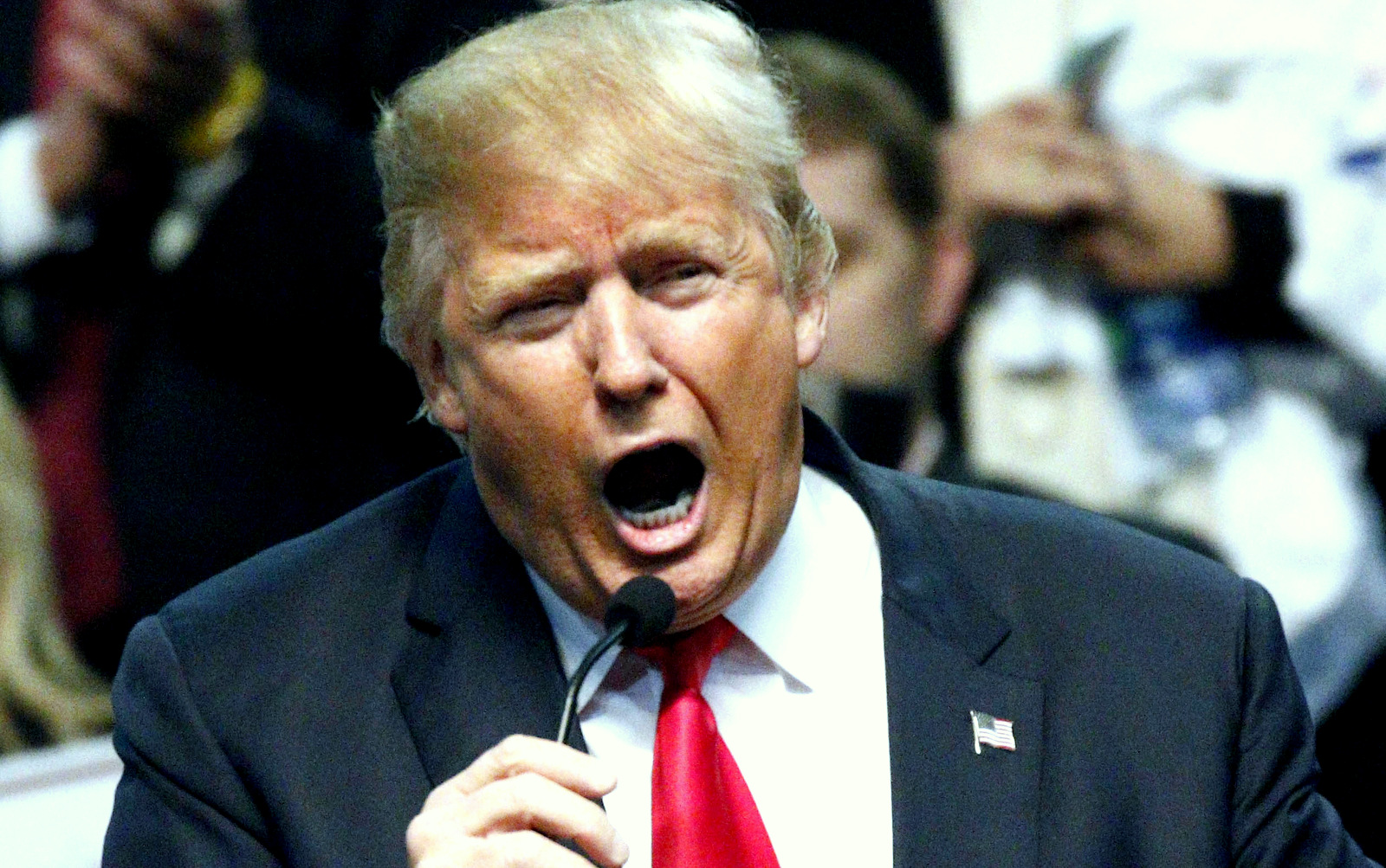 Republican presidential candidate Donald Trump speaks during a rally in Biloxi, Miss., Saturday, Jan. 2, 2016. (AP Photo/Rogelio V. Solis)