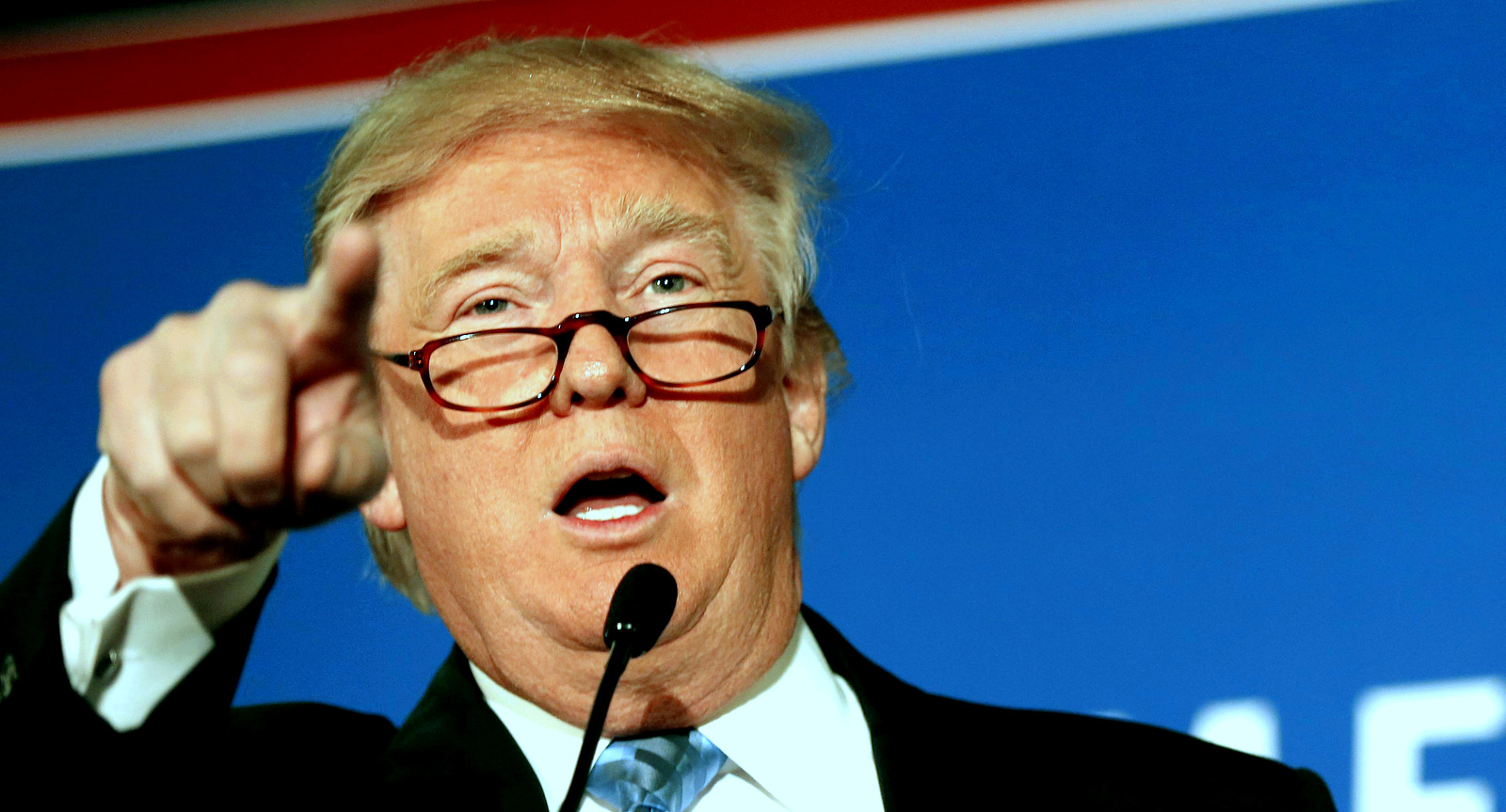 Republican presidential candidate Donald Trump speaks during a campaign stop before next months earliest in the nation presidential primary, Monday, Jan. 11, 2016, in Windham,NH (AP Photo/Jim Cole)