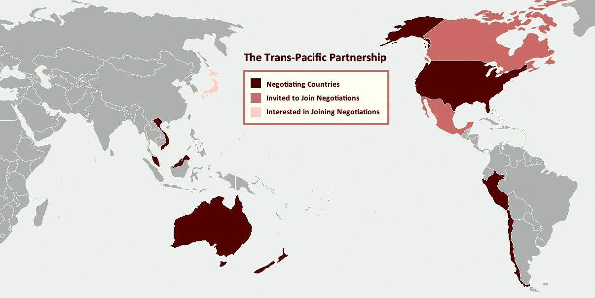 TPP Trans Pacific Partnership MAP
