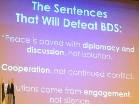 Frank Luntz's magical "sentence that will defeat BDS." Perhaps a bit of wishful thinking...
