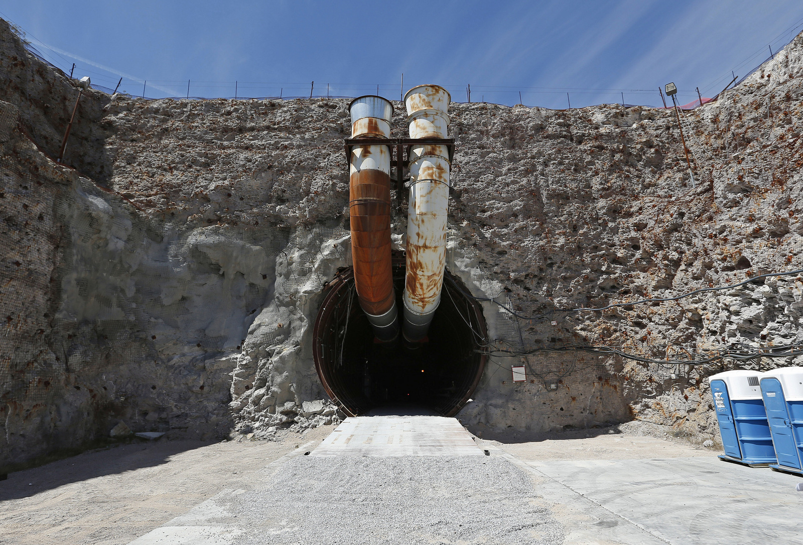The south portal of the proposed Yucca Mountain nuclear waste dump near Mercury, Nev. (AP Photo/John Locher)