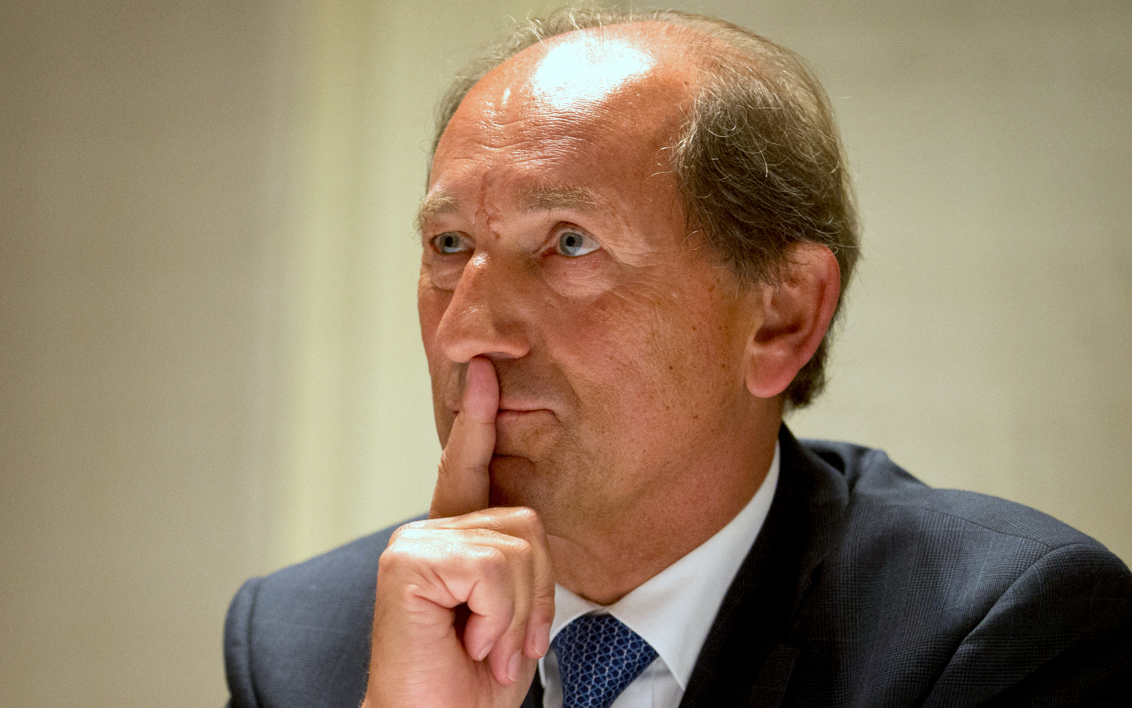 Paul Bulcke, CEO of Nestle, attends a press conference. (AP Photo/Saurabh Das)