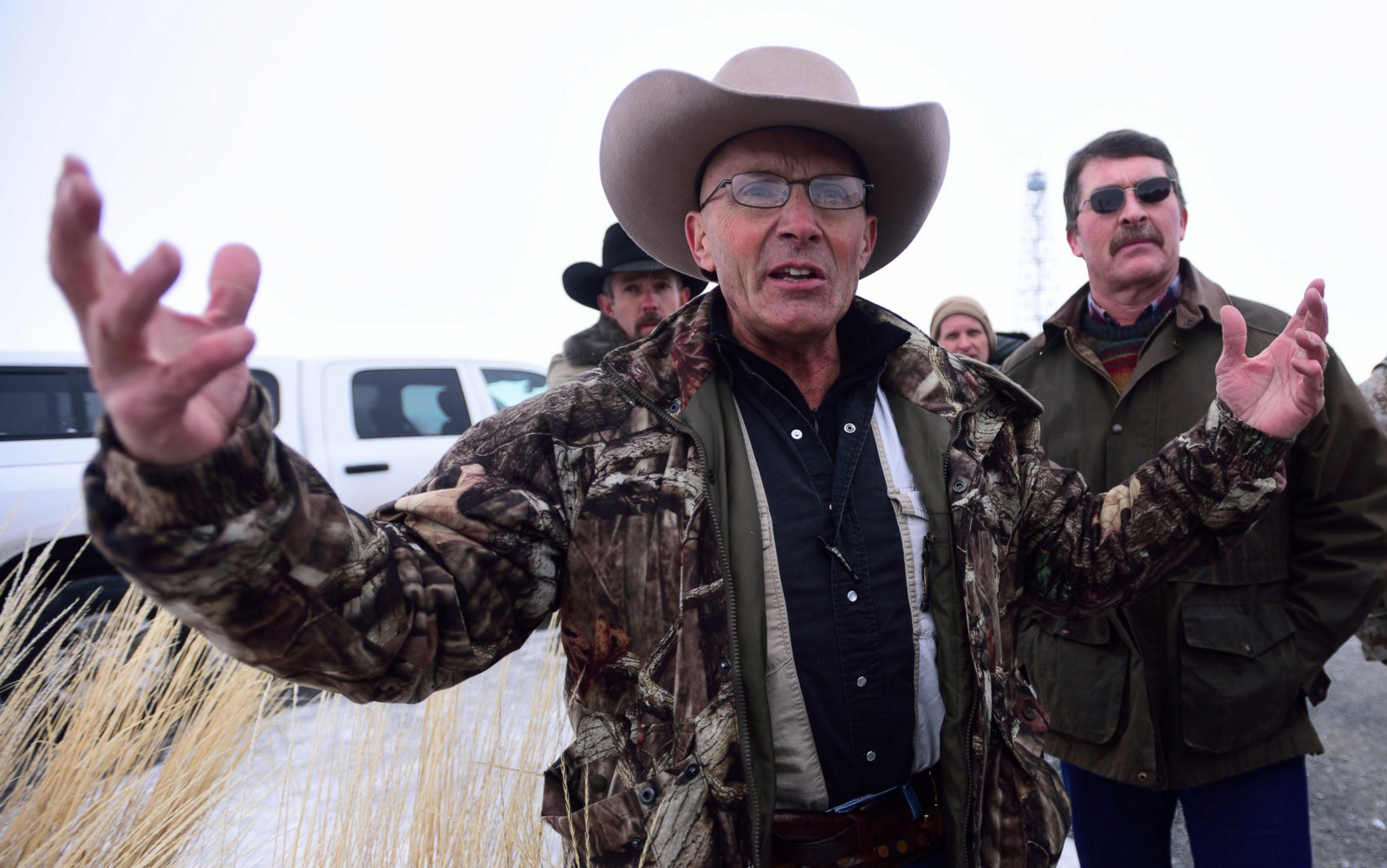 Occupier Robert "LaVoy" Finicum at the Malheur National Wildlife Refuge headquarters near Burns, Ore., on Jan. 9, 2016. (AP Photo)