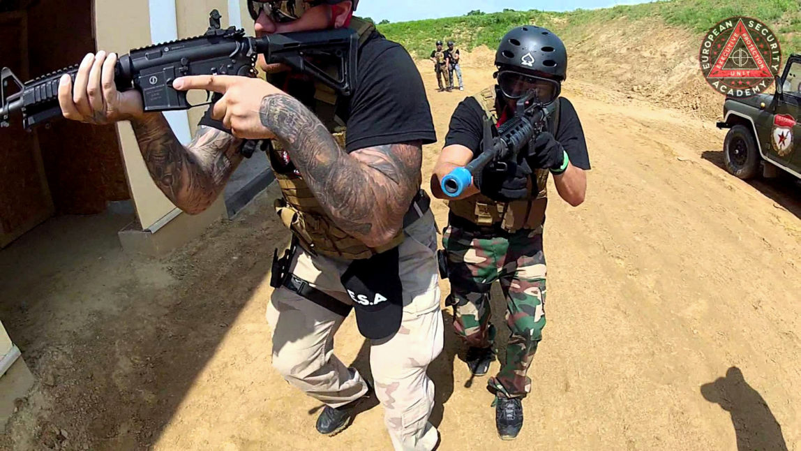 Private military firm, European Security Academy, carries out a training exercise. Britain's $560 million a year mercenary industry is booming as governments and corporations seek to 'evade responsibility for the use of violent and often deadly force.’ (Photo: YouTube Screenshot)