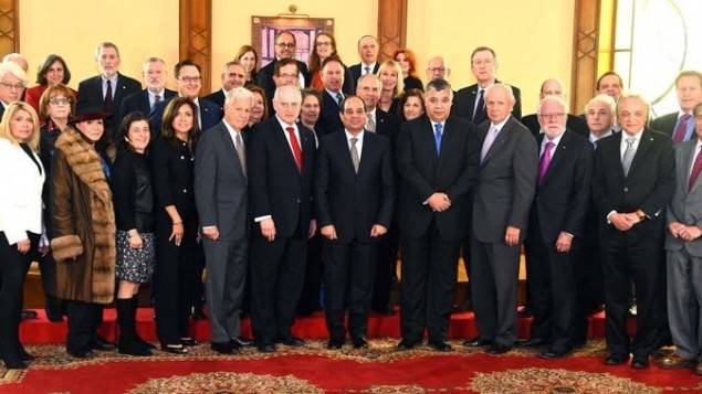 Egyptian dictator al-Sisi meets with Israel Lobby leaders after praising Netanyahu for his "leadership" of the world.
