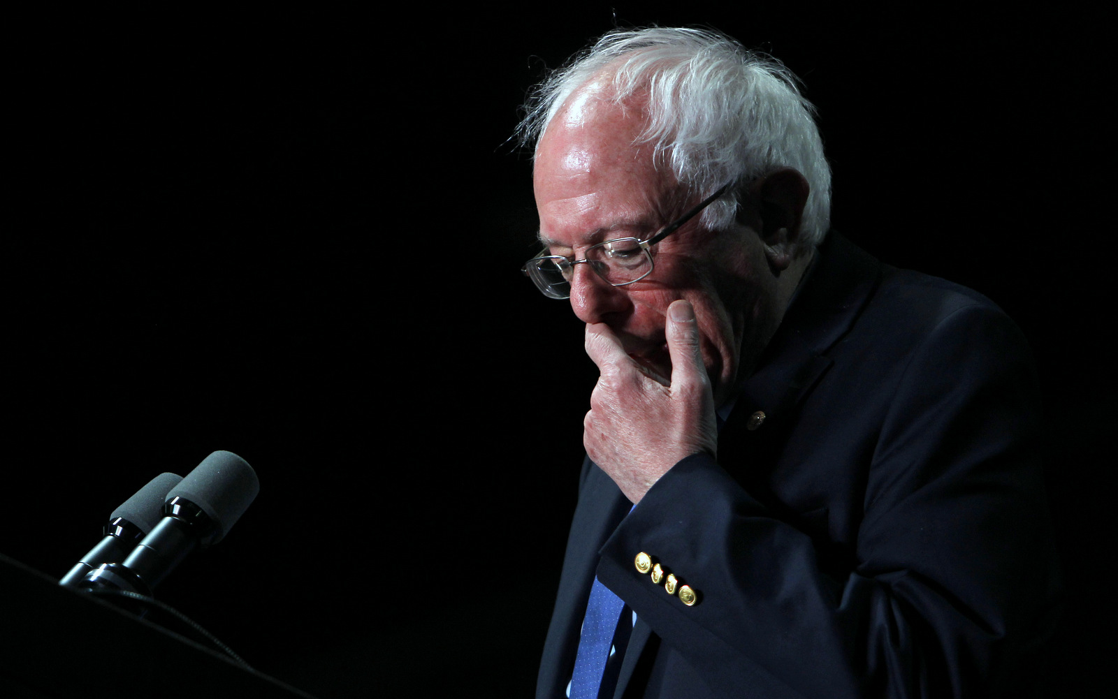 Democratic presidential candidate, Sen. Bernie Sanders, I-Vt., speaks at a campaign rally at the Phoenix Convention Center in Phoenix, Tuesday, March 15, 2016. (AP Photo/Ricardo Arduengo)