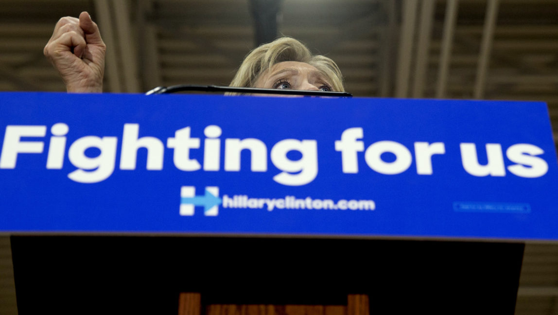 Hillary Clinton speaks at a campaign event