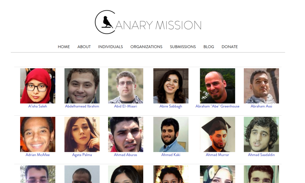 Canary Mission The Ultimate ProPalestinian Network
