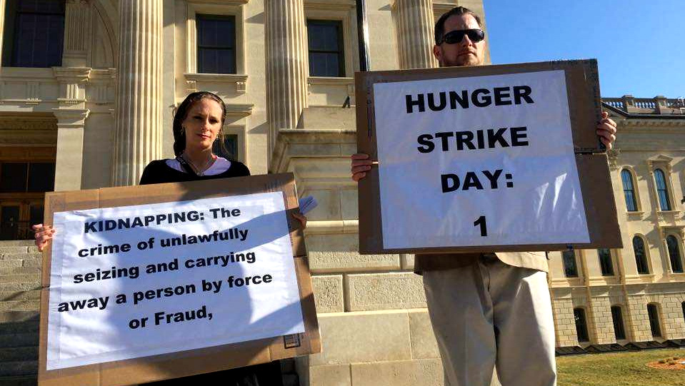 Monday, March 14, was Day 1 of Raymond Schwab’s Hunger Strike to get his children back. Source: Schwab family.