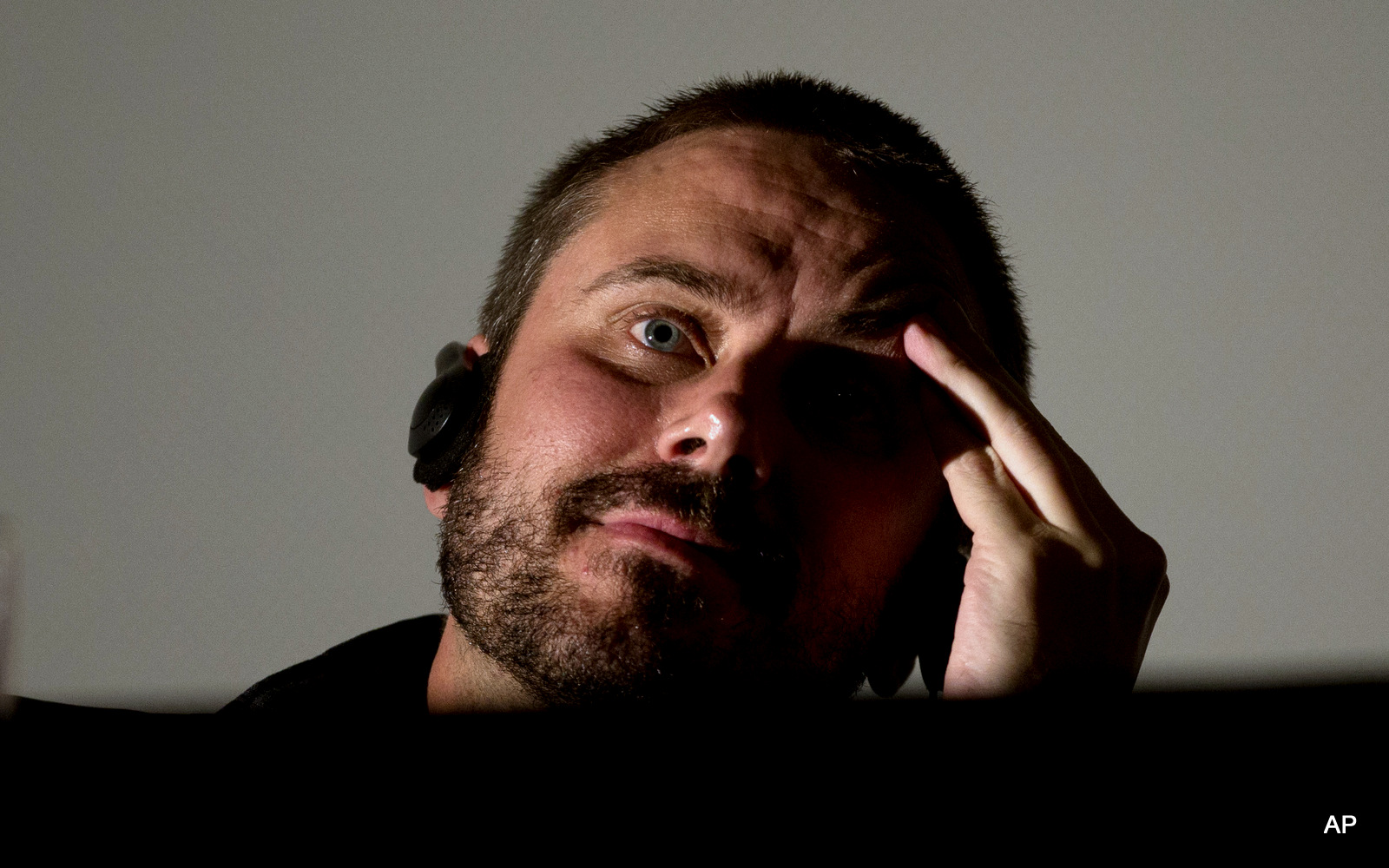 American journalist Jeremy Scahill listens to a question during a panel following the screening of the "Dirty Wars" documentary at the Rio Film Festival in Rio de Janeiro, Brazil.