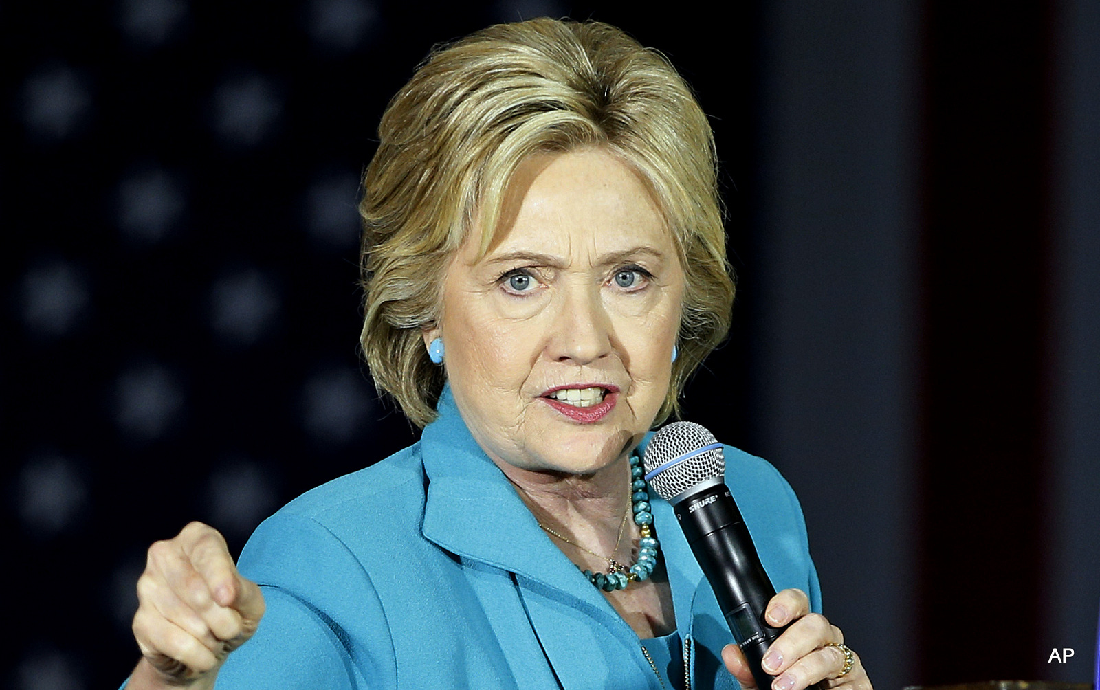 2016 file photo, Democratic presidential candidate Hillary Clinton speaks in Commerce, Calif. A State Department audit has faulted Hillary Clinton and previous top U.S. diplomats for poorly managing information and slowly responding to new cybersecurity risks. (AP Photo/John Locher, File)