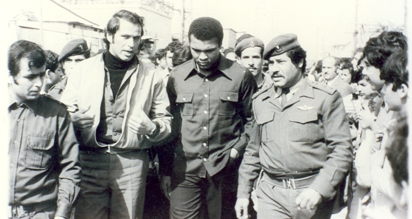 Muhammed Ali in a Palestinian refugee camp in southern Lebanon, 1974.