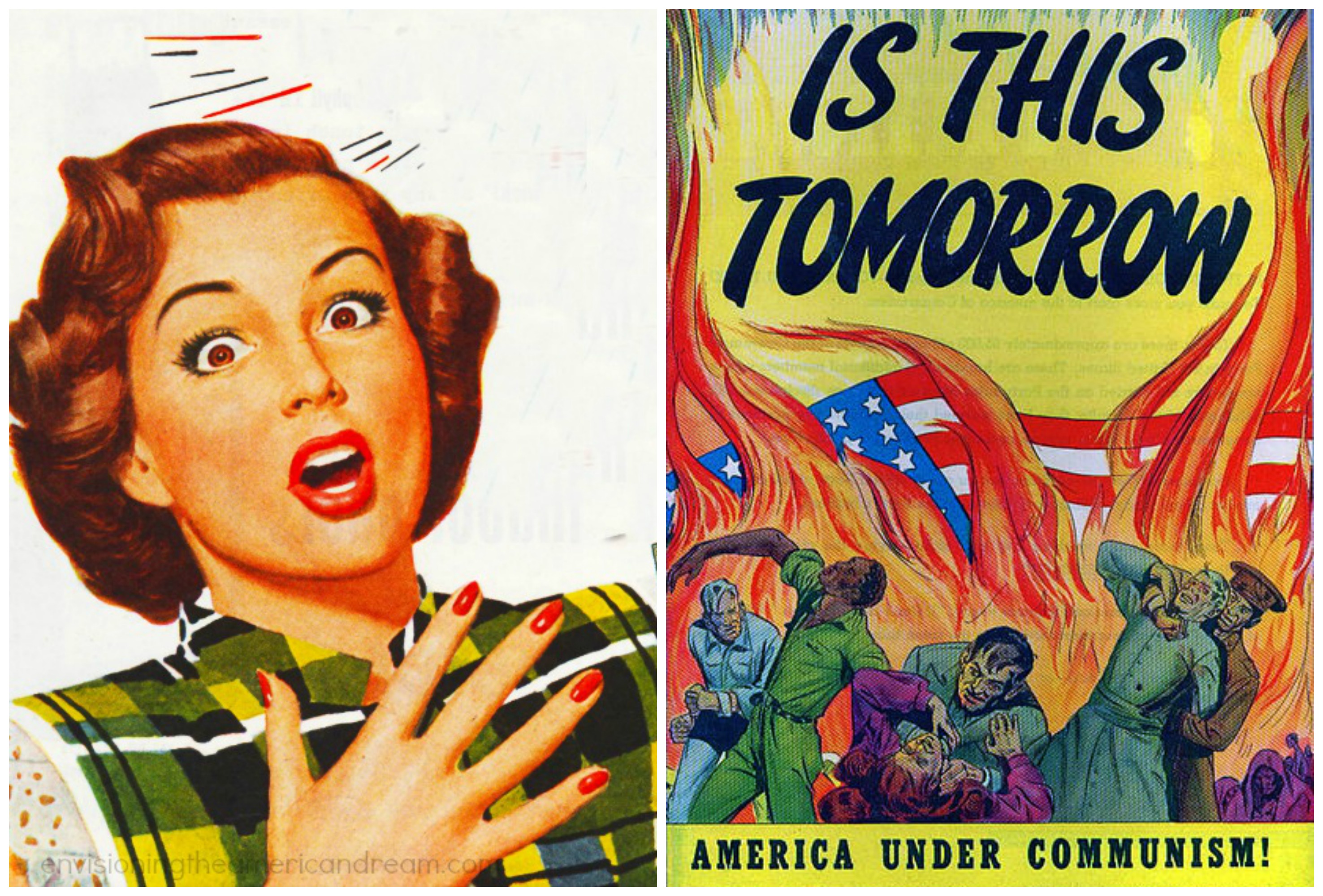 America under Communism” a 48 page cautionary tale of how easy it would be for Communists to take over the US. It was published “”To make you more alert to the menace of Communism.”