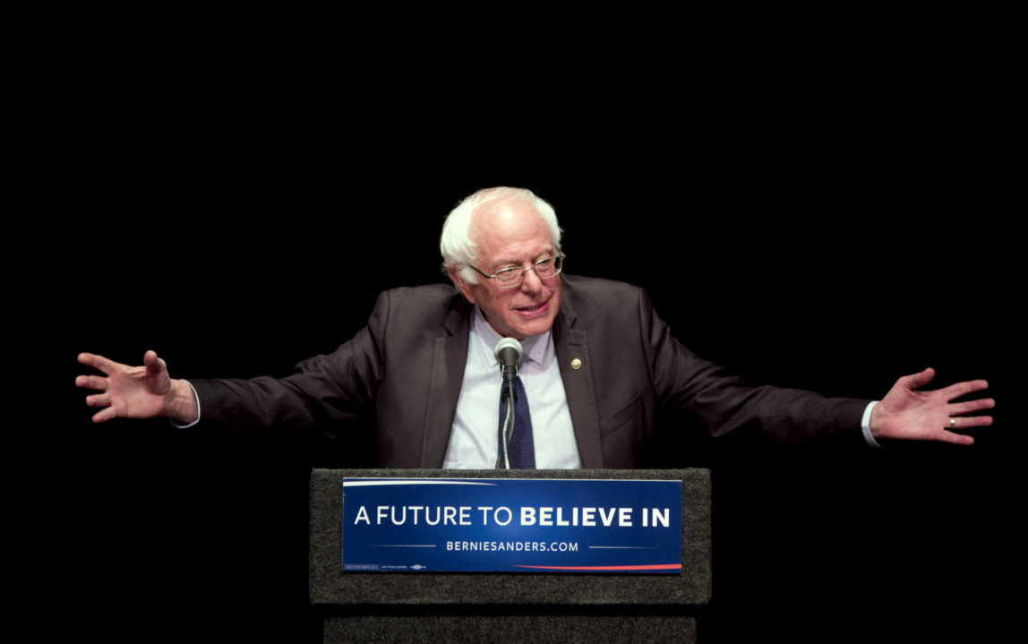 Bernie Sanders delivers his "Where We Go From Here" speech, June 24, 2016, in Albany, N.Y.