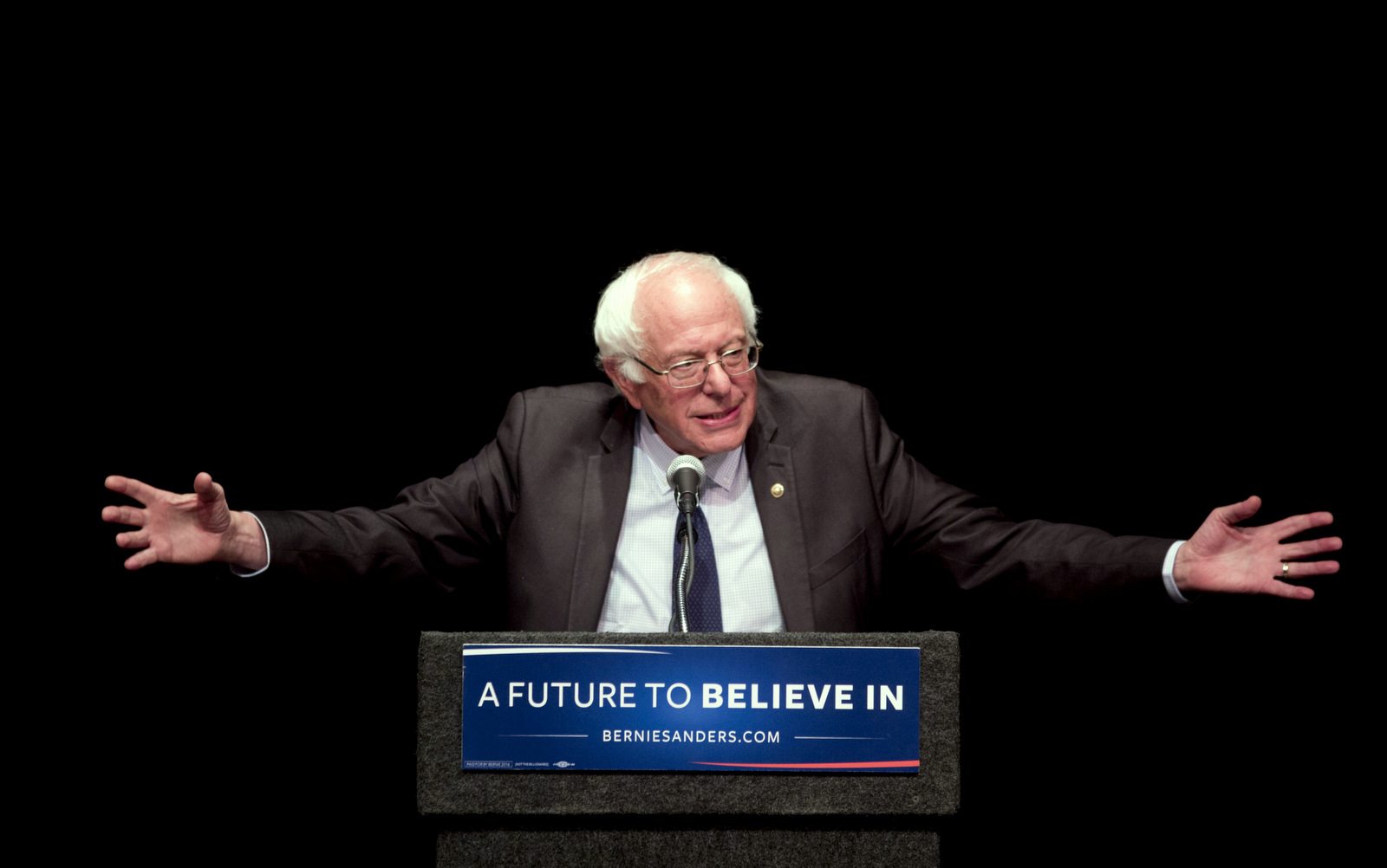Bernie Sanders delivers his "Where We Go From Here" speech, June 24, 2016, in Albany, N.Y.