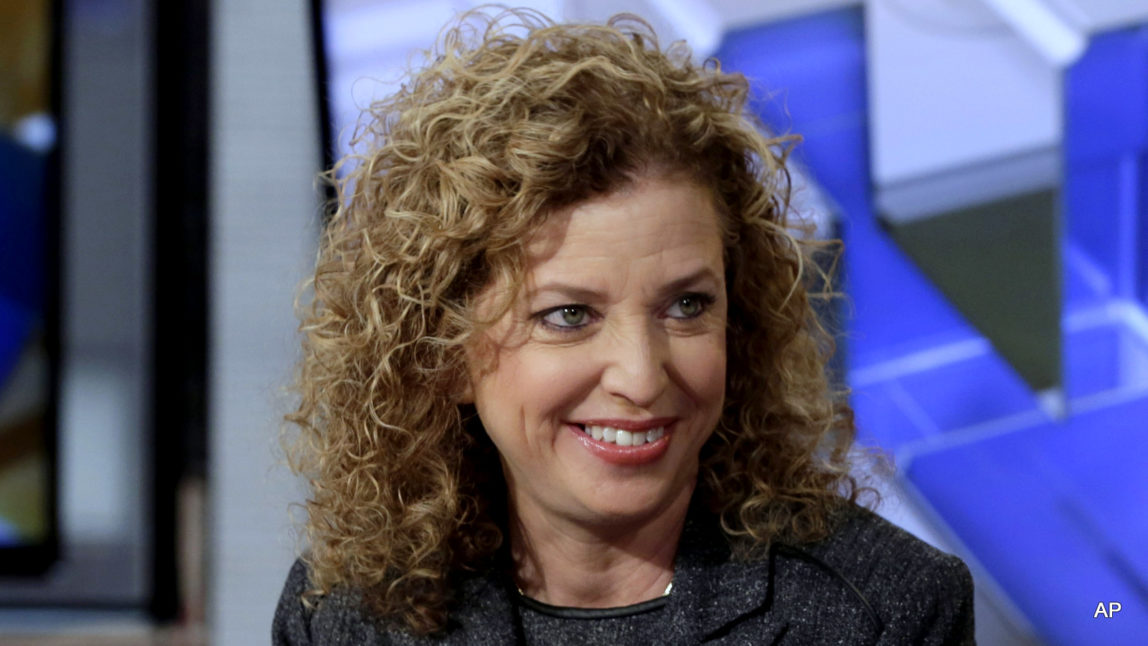 Former Chair of the Democratic National Committee and U.S. Rep Debbie Wasserman Schultz, D-FL, is interviewed by Maria Bartiromo during her "Mornings with Maria" program, on the Fox Business Network, in New York Monday, March 21, 2016.