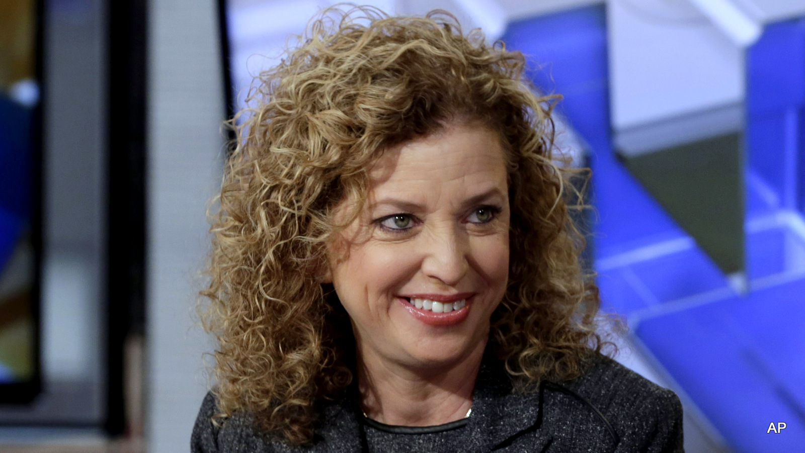 Former Chair of the Democratic National Committee and U.S. Rep Debbie Wasserman Schultz, D-FL, is interviewed by Maria Bartiromo during her "Mornings with Maria" program, on the Fox Business Network, in New York Monday, March 21, 2016. 